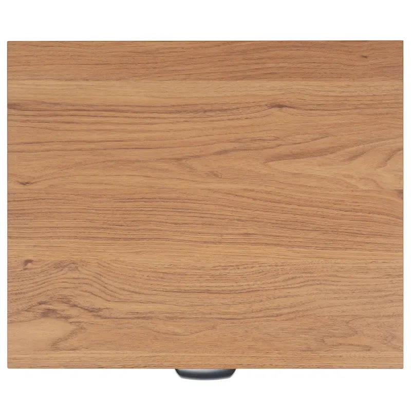Comodino a 2 cassetti con rete in rattan rovere/nero/noce – Singolo