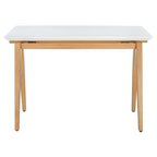 Scrivania A-Frame singola Noce/Quercia Bianca, stile industriale-rustico