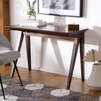 Scrivania A-Frame singola Noce/Quercia Bianca, stile industriale-rustico