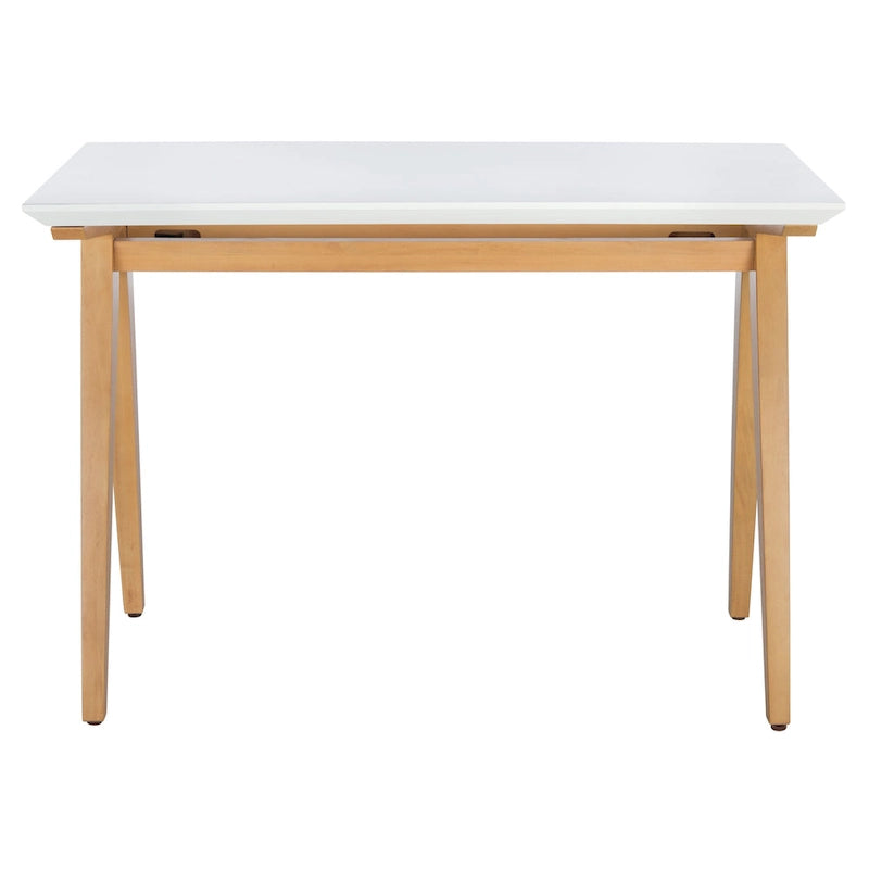 Scrivania A-Frame singola Noce/Quercia Bianca, stile industriale-rustico