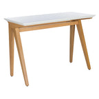 Scrivania A-Frame singola Noce/Quercia Bianca, stile industriale-rustico