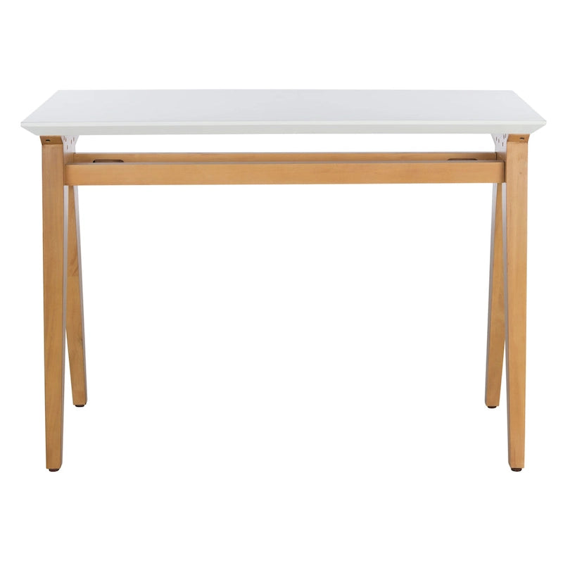 Scrivania A-Frame singola Noce/Quercia Bianca, stile industriale-rustico