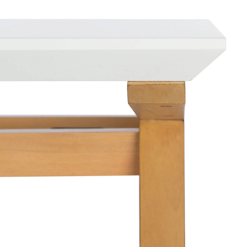 Scrivania A-Frame singola Noce/Quercia Bianca, stile industriale-rustico
