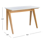Scrivania A-Frame singola Noce/Quercia Bianca, stile industriale-rustico