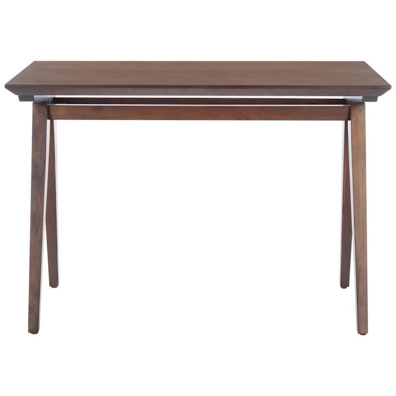 Scrivania A-Frame singola Noce/Quercia Bianca, stile industriale-rustico