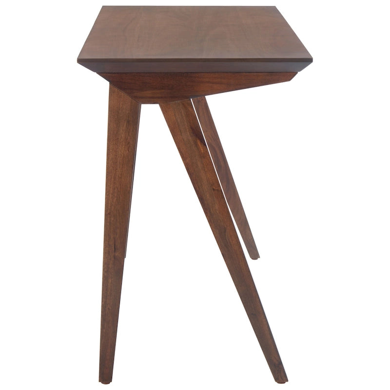 Scrivania A-Frame singola Noce/Quercia Bianca, stile industriale-rustico