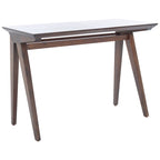 Scrivania A-Frame singola Noce/Quercia Bianca, stile industriale-rustico