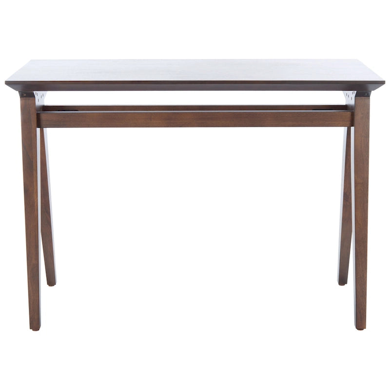 Scrivania A-Frame singola Noce/Quercia Bianca, stile industriale-rustico
