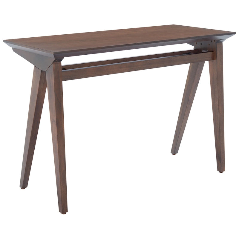 Scrivania A-Frame singola Noce/Quercia Bianca, stile industriale-rustico