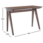 Scrivania A-Frame singola Noce/Quercia Bianca, stile industriale-rustico