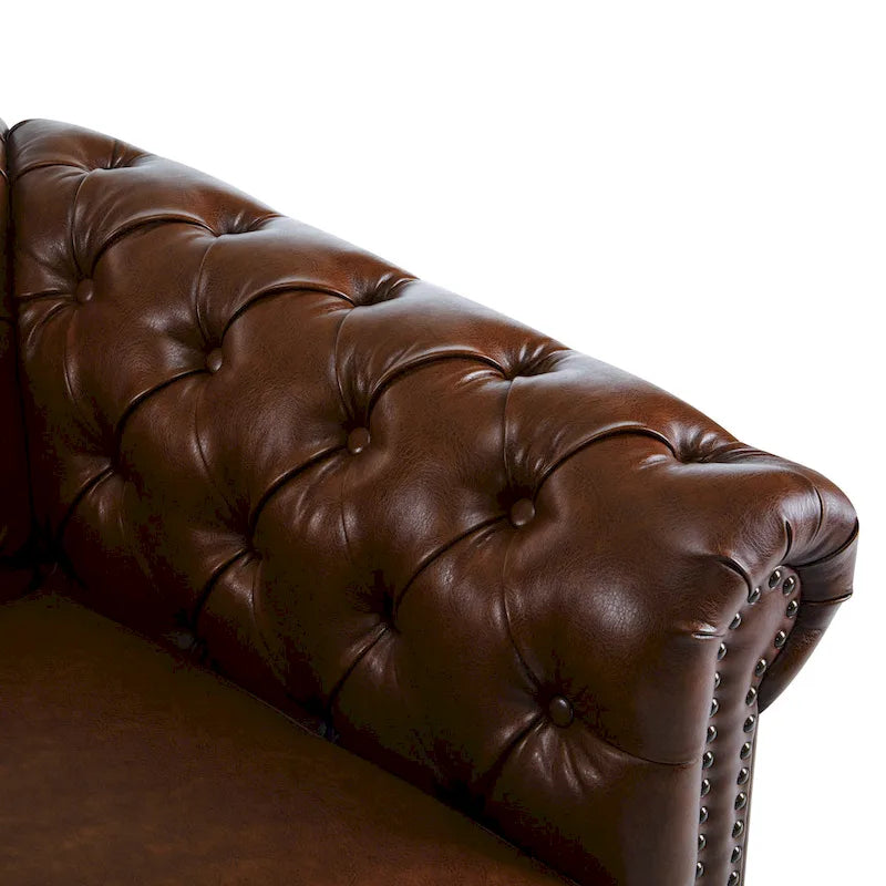 Poltrona Club girevole Chesterfield verde/marrone scuro, capitonné, 1 posto