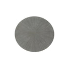 Tavolino rotondo grigio antico, 2 ripiani, gambe incrociate, 80 cm