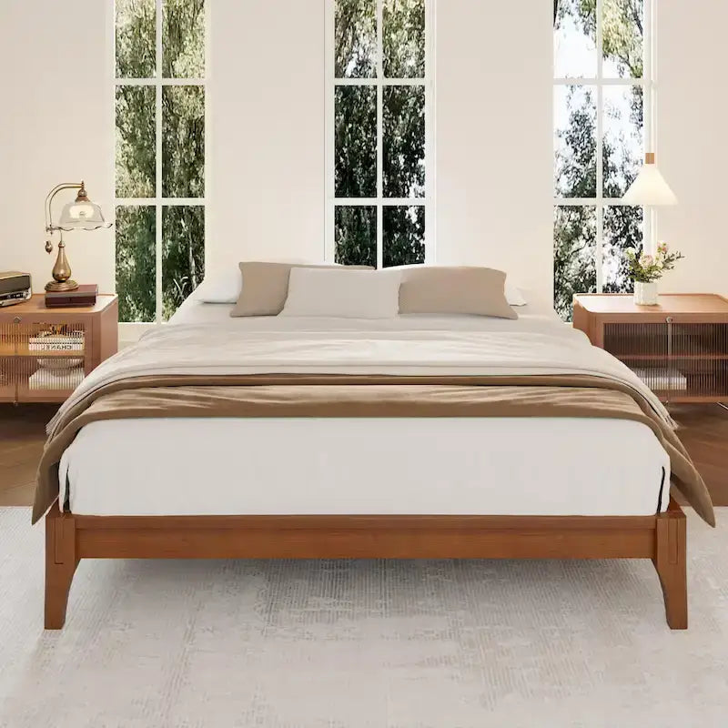 Struttura Letto in Bambù Marrone, piazza e mezza/matrimoniale/king size, 1 persona