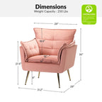 Poltrona d'accento trapuntata in velluto multicolore, gambe in metallo dorato, set da 2