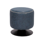 Poggiapiedi rotondo girevole blu/nero/cenere/verde, 1 persona