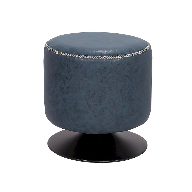 Poggiapiedi rotondo girevole blu/nero/cenere/verde, 1 persona