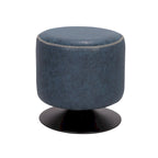 Poggiapiedi rotondo girevole blu/nero/cenere/verde, 1 persona