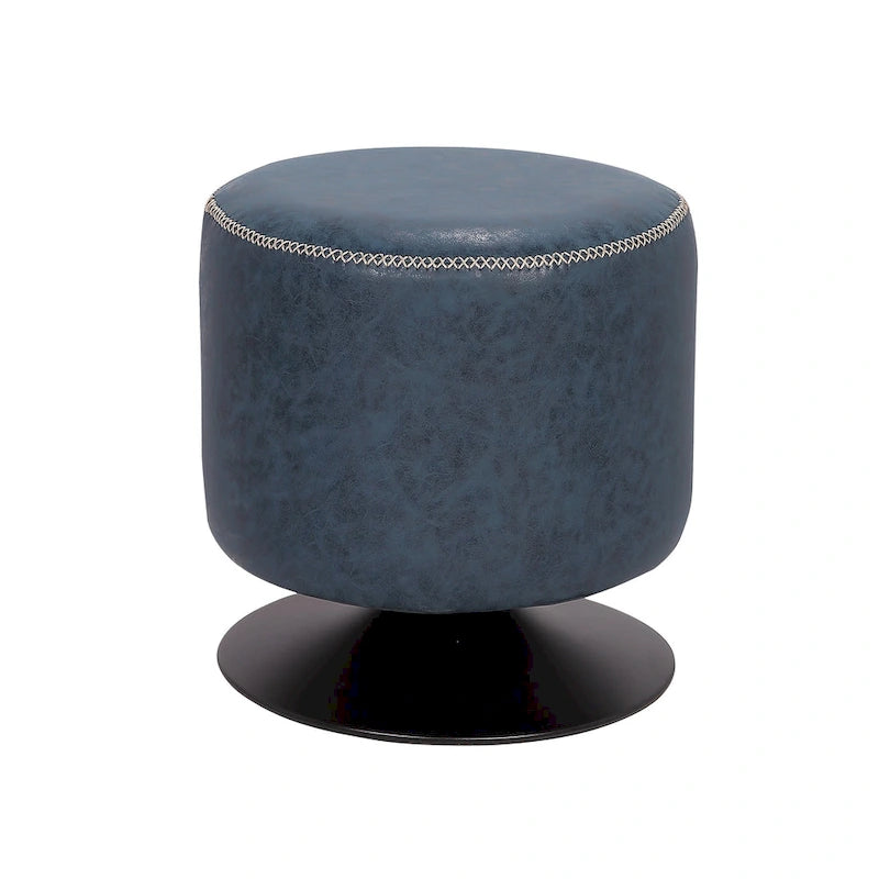 Poggiapiedi rotondo girevole blu/nero/cenere/verde, 1 persona