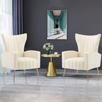 Poltrona in Velluto Grigio/Blu/Bianco con Schienale Alto e Gambe Dorate, Posto Singolo