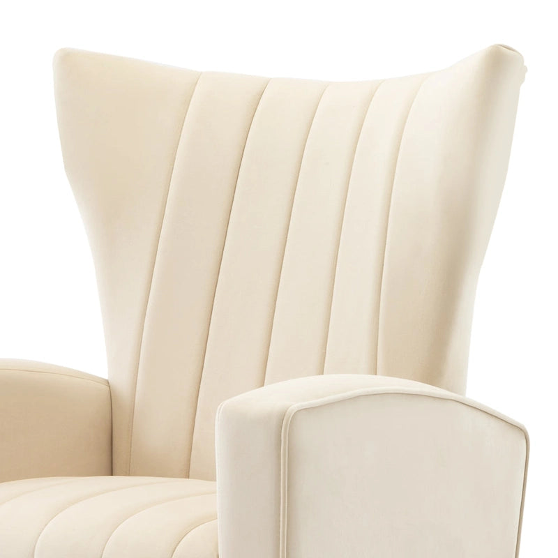 Poltrona in Velluto Grigio/Blu/Bianco con Schienale Alto e Gambe Dorate, Posto Singolo