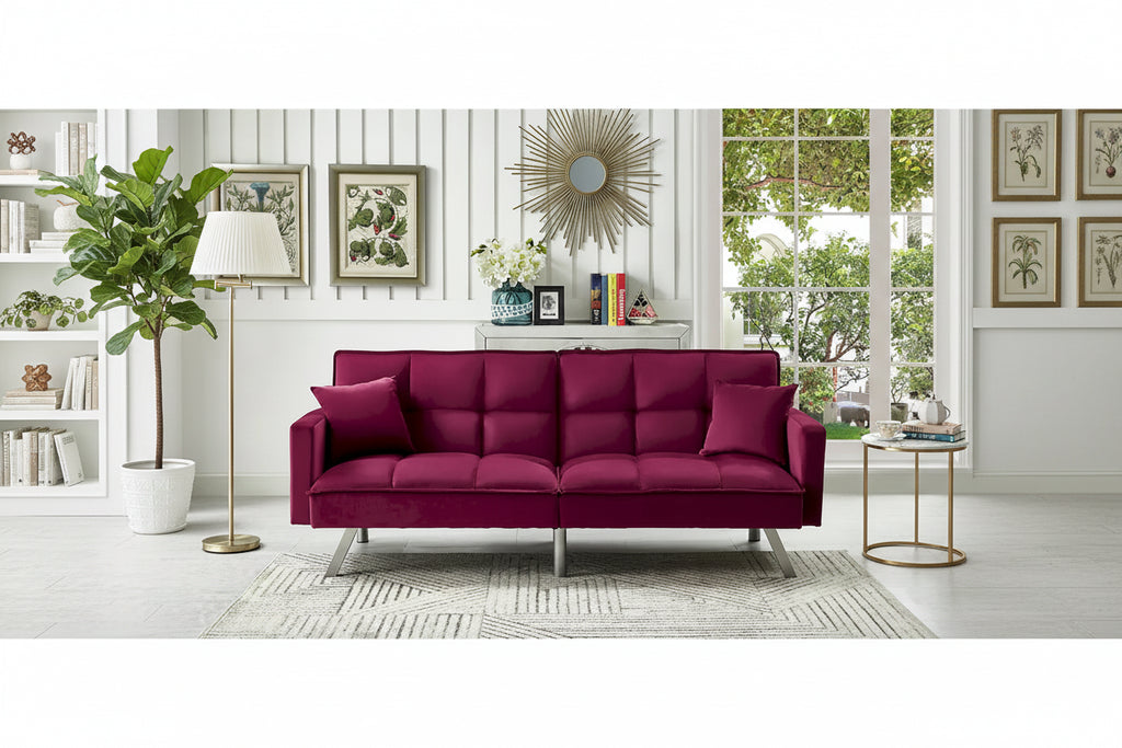 Comfortable Velvet Sleeper Sofa Bed by Legend Furniture