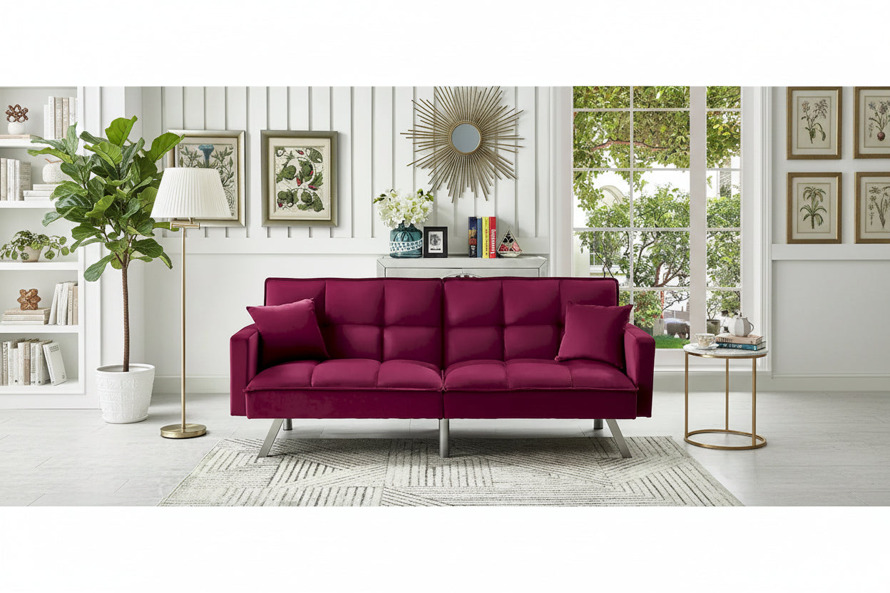 Comfortable Velvet Sleeper Sofa Bed by Legend Furniture