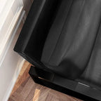 Poltrona d'Appoggio Mid-Century in Pelle Sintetica Arancione/Marrone/Grigio/Nero con Struttura in Acciaio, Posto Singolo