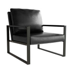 Poltrona d'Appoggio Mid-Century in Pelle Sintetica Arancione/Marrone/Grigio/Nero con Struttura in Acciaio, Posto Singolo
