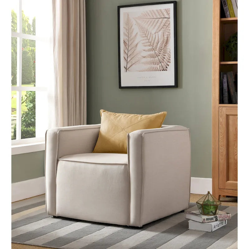 Dack Contemporary Fabric Upholstered Accent Chair by Furniture of America