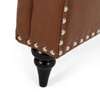 Poltrona reclinabile push-back blu navy / marrone cognac / antracite, tessuto e similpelle, monoposto