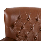 Poltrona reclinabile push-back blu navy / marrone cognac / antracite, tessuto e similpelle, monoposto