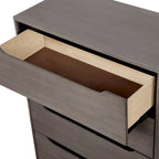 Cassettiera moderna di metà secolo a 4 cassetti – Grigio / Rovere / Nero / Bianco
