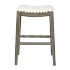 Sgabello da bar a sella 76 cm – Sedile in tessuto, set da 2