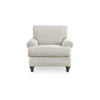 Poltrona beige con motivo a spina di pesce, monoposto – 42L x 44P x 40H