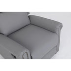 Poltrona Letto Pieghevole in Velluto Grigio / Rosa / Nero, Singola, con Schienale Regolabile