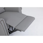Poltrona Letto Pieghevole in Velluto Grigio / Rosa / Nero, Singola, con Schienale Regolabile