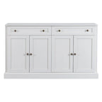 Credenza/Buffet Bianco Antico/Bianco da 60" con 2 Cassetti e 4 Ante