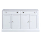 Credenza/Buffet Bianco Antico/Bianco da 60" con 2 Cassetti e 4 Ante