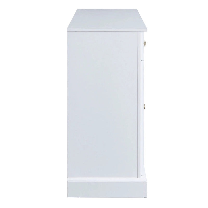 Credenza/Buffet Bianco Antico/Bianco da 60" con 2 Cassetti e 4 Ante