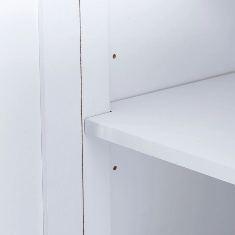 Credenza/Buffet Bianco Antico/Bianco da 60" con 2 Cassetti e 4 Ante