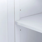 Credenza/Buffet Bianco Antico/Bianco da 60" con 2 Cassetti e 4 Ante