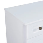 Credenza/Buffet Bianco Antico/Bianco da 60" con 2 Cassetti e 4 Ante