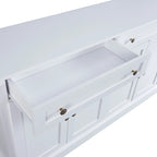 Credenza/Buffet Bianco Antico/Bianco da 60" con 2 Cassetti e 4 Ante