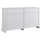 Credenza/Buffet Bianco Antico/Bianco da 60" con 2 Cassetti e 4 Ante