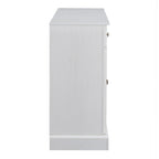 Credenza/Buffet Bianco Antico/Bianco da 60" con 2 Cassetti e 4 Ante