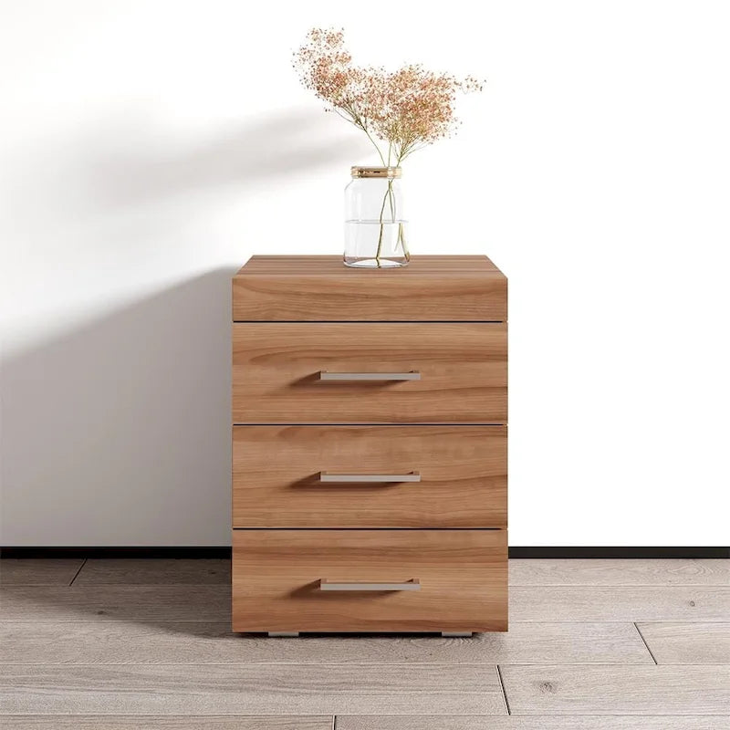 Comodino moderno nero/bianco/noce – Singolo, Finitura opaca