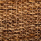 Panchina a X in Rattan Intrecciato, Naturale e Nero, 1 Posto, 2 Colori