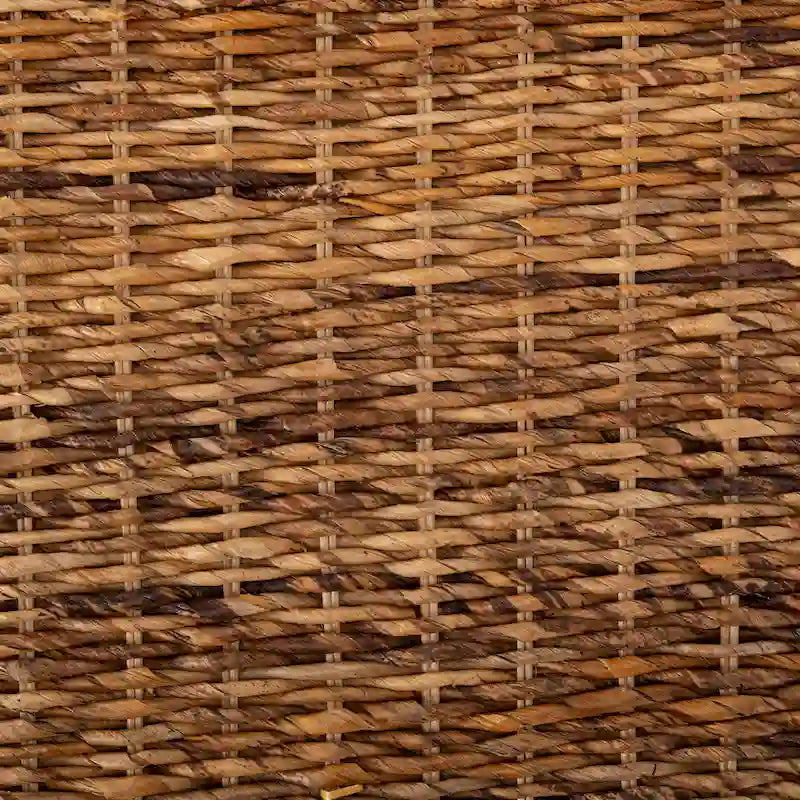 Panchina a X in Rattan Intrecciato, Naturale e Nero, 1 Posto, 2 Colori
