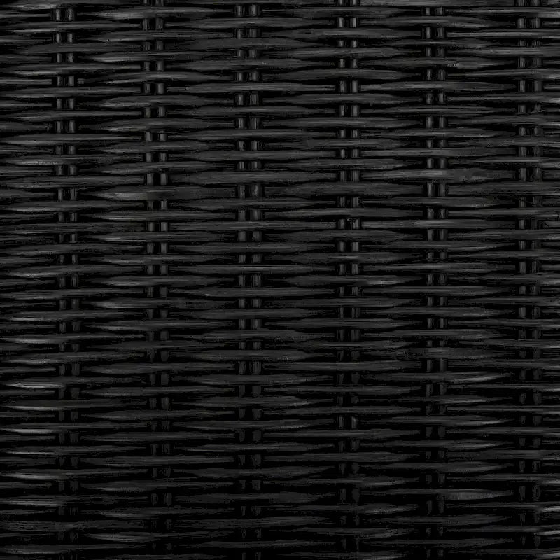 Panchina a X in Rattan Intrecciato, Naturale e Nero, 1 Posto, 2 Colori