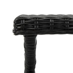 Panchina a X in Rattan Intrecciato, Naturale e Nero, 1 Posto, 2 Colori